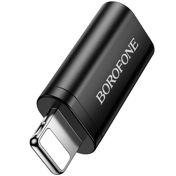 Переходник Borofone BV26A Lightning Male to Type-C Female USB2.0 Black | Зображення 3