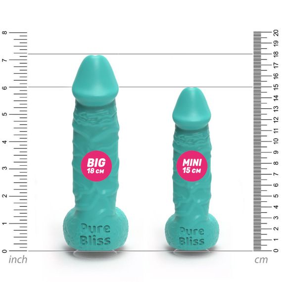 Крафтове мило-член із присоскою Pure Bliss BIG Turquoise, натуральне | Зображення 4