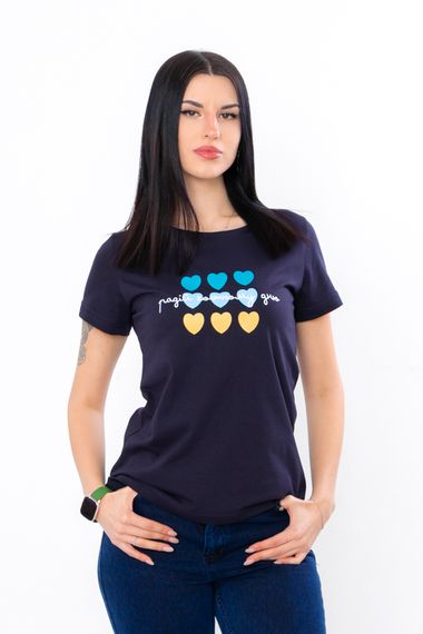 Футболка жіноча "Україна" Носи своє 52 Синій (p-11308-151028)