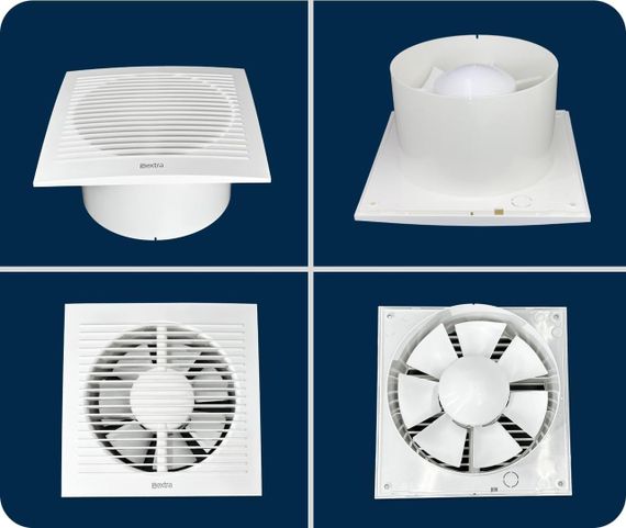 Вытяжной вентилятор 150 мм с таймером, встроенная тихая вытяжка для ванной, кухни, туалета для удаления влаги | Зображення 9