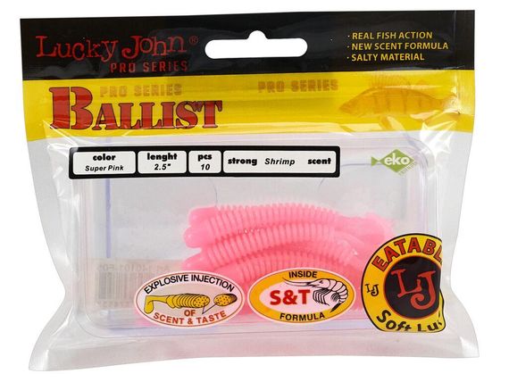 Твистер Lucky John Лаки Джон Ballist 2.5" F05 10 шт в упаковке | Зображення 1