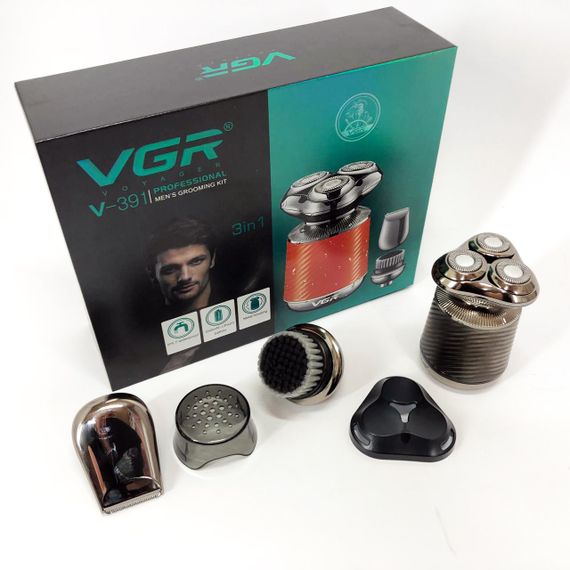 Акумуляторна бритва для гоління голови VGR V-391, Професійна електробритва, Бритва для сухого гоління ZB-82 | Зображення 4