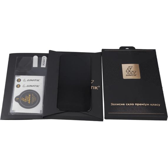 Скло захисне Lunatik Premium Tempered Glass 2.75D Black for iPhone 12/iPhone 12 Pro (793161) | Зображення 7