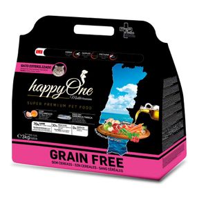 Корм happyOne Mediterraneum Sterilized Cat Fresh Sardine сухий зі свіжою сардиною для стерилізованих котів 3 кг