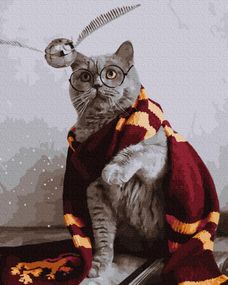 Картина по номерам. "Котик ловець снітча" BS36543 40х50
