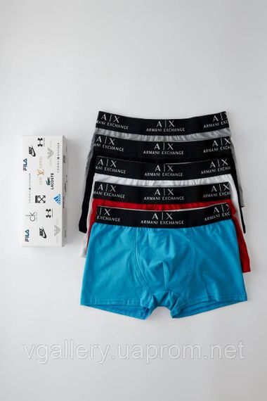 Подарунковий набір чоловічої білизни Armani Exchange в коробці на 5 шт | Зображення 1