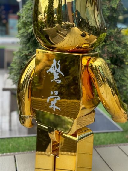 Bearbrick Gold Chrome дизайнерська статуетка ведмідь Беарбрік 70 см золотистий mb003 | Зображення 6