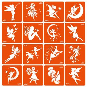 Набір трафаретів для біо-тату "Fairies" fairies-16