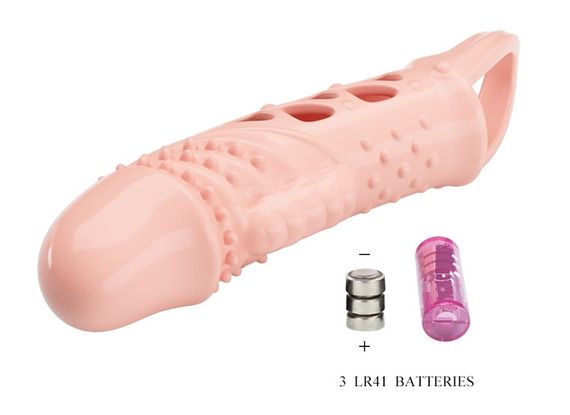 Подовжуюча насадка з вібростимуляцією (на 2,5 см) PRETTY LOVE - PENIS SLEEVE Cecelia, BI-026242 Sex Aura | Зображення 6