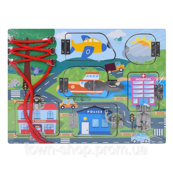 Деревянная игрушка Бизиборд MD 0146-2 игровое поле 30×22,5 см