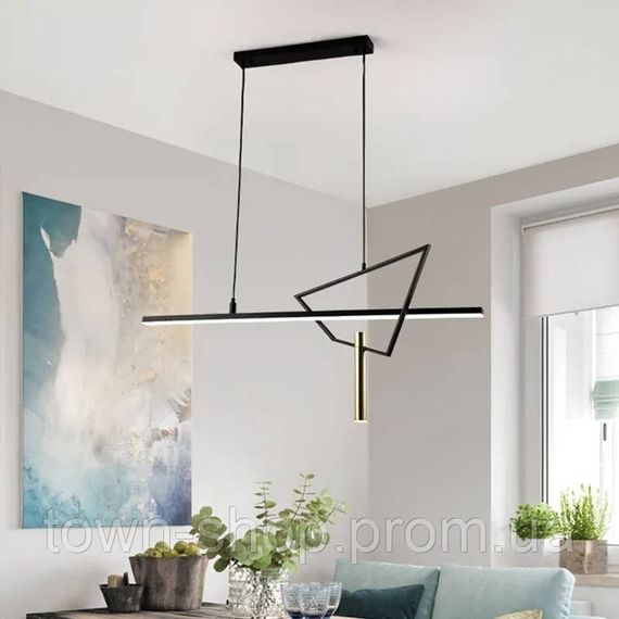 Люстра потолочная LED MJ25-1200-bk-k Черный 60-150х15х120 см.