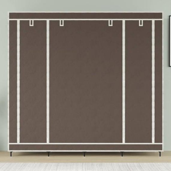 Шкаф для одежды тканевый 4 секции 170х45х170см Storage Rack 28170 Коричневый