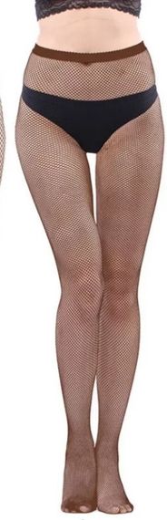 Колготи в крупну коричневу сітку S/L | Зображення 6