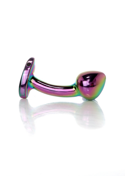 Анальная металлическая пробка Plug-Jewellery Multicolour Curved PLUG-S sexstyle