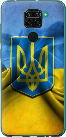 Чехол на Xiaomi Redmi Note 9 Флаг и герб Украины 1 "375u-2017-17620"