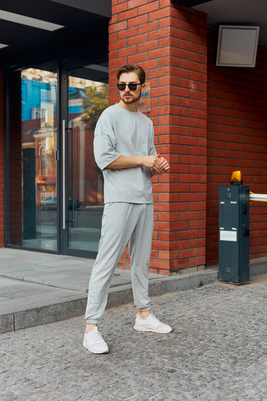 Комплект Марсель оверсайз серый S L | Зображення 1