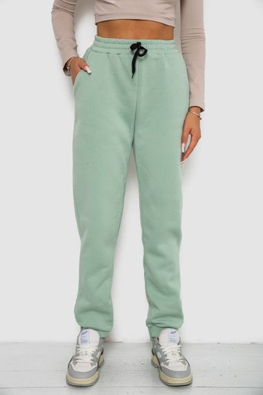 Спортивные штаны женские на флисе, цвет светло-мятный, 238R57020