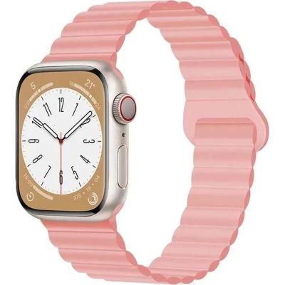 Ремінець до смарт-годинника Drobak Silicone Magnetic Link для Apple Watch All Series 38/40/41mm Pink sand (898921)