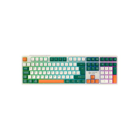 Клавіатура Canyon Shadder GKW-11 RGB Silent Wireless/Bluetooth/USB UA White (CND-SKBW11)