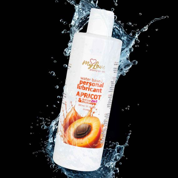 2в1 лубрикант та масажний гель - MyLove Aroma Series Intim&Massage Apricot, 300 мл Sex Aura | Зображення 3