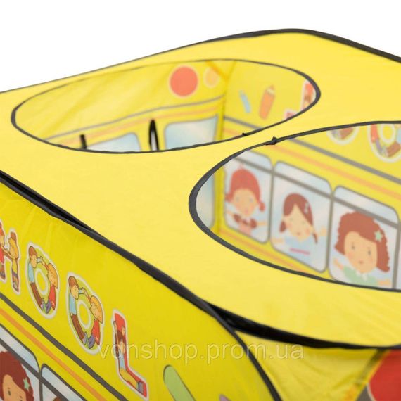 Дитячий ігровий намет «Шкільний автобус» 110×70×66 см намет для дітей Жовтий HP-S-5NDY | Зображення 5