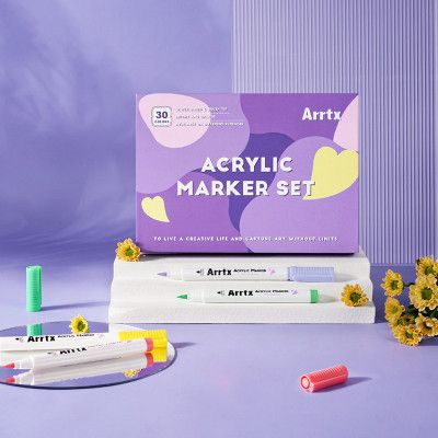 Художественный маркер Arrtx акриловые AACM-0530A, 30 цвета (LC303144) | Зображення 2