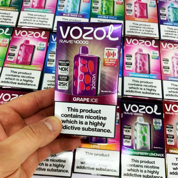 Vozol Rave 40000. Виноград (Grape Ice) | Зображення 2