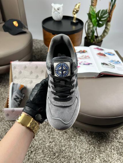 Женские кроссовки 574 x Stone Island Dark Gray В3596 41 26- 26.5 см | Зображення 3