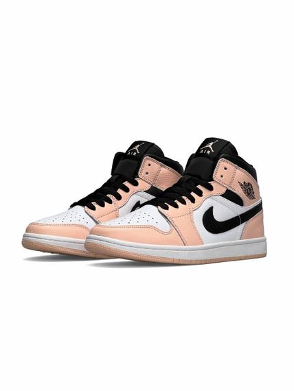 Жіночі кросівки N-ik-e Air Jordan 1 Retro HD Black White Peach , В'єтнам , весна / літо / осінь | Зображення 4