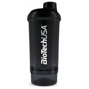 Шейкер Biotech Shaker Wave 600 ml (250 ml+100 ml) "Panther Black"