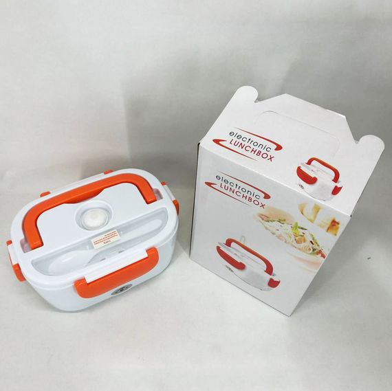 Ланч бокс електричний із підігрівом Lunch Heater 220V Pro, контейнер для їжі з відсіками. ST-593 Колір: помаранчевий | Зображення 6