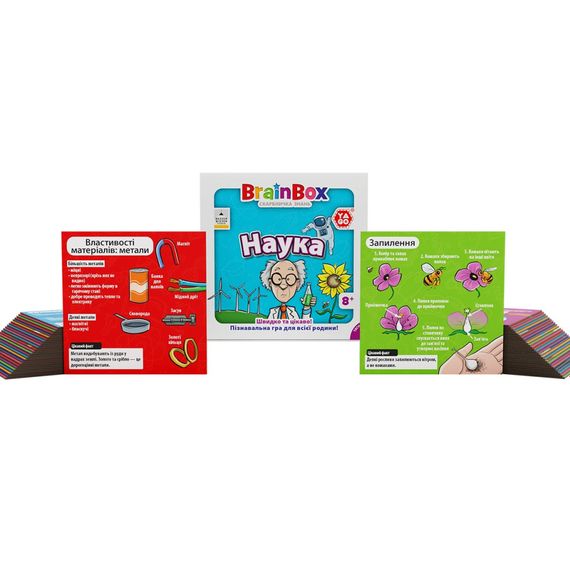 Карточная игра Brainbox "Наука" Yago BZZBRSC01UA 55 карточек 1 игральный кубик | Зображення 3