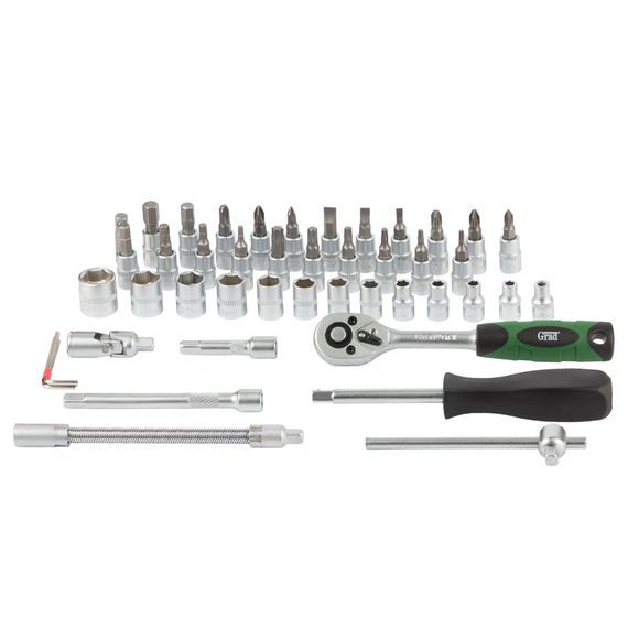 Набір насадок торцевих і біт Grad 1/4" 46 шт (6004015) | Зображення 4