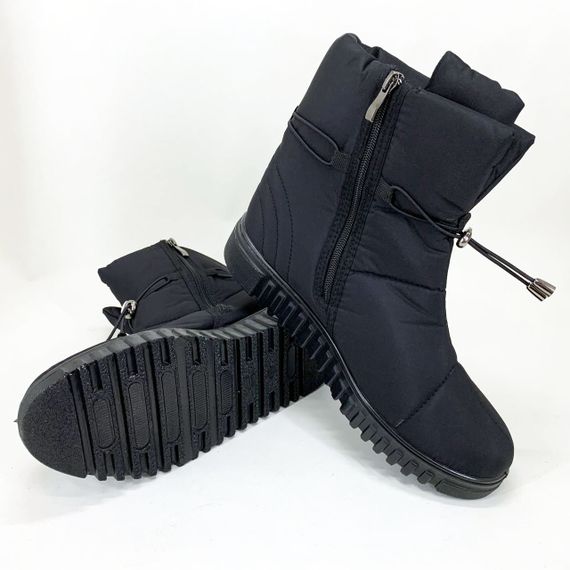 Черевики жіночі утеплені чорні 39р 25,5см Жіночі сноубутси дутики | Зображення 5