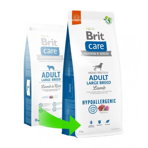 Корм сухий Brit Care Dog Hypoallergenic Adult Large Breed для дорослих собак великих порід гіпоалергенний з ягням 1 кг | Зображення 1