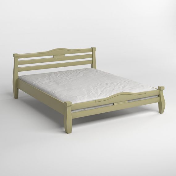 Односпальне дерев'яне ліжко Mebigrand Монако Оливковий (RAL1020) 90х200 см (MBG-4280) | Зображення 1