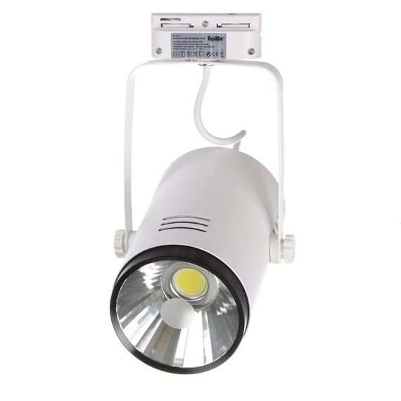 Светильник трековый поворотный LED 413/18W CW WH/BK COB | Зображення 1