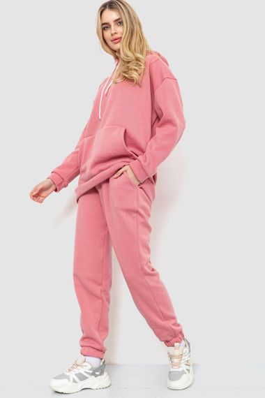 Спорт костюм жіночий на флісі, колір пудровий, 214R104 | Зображення 3