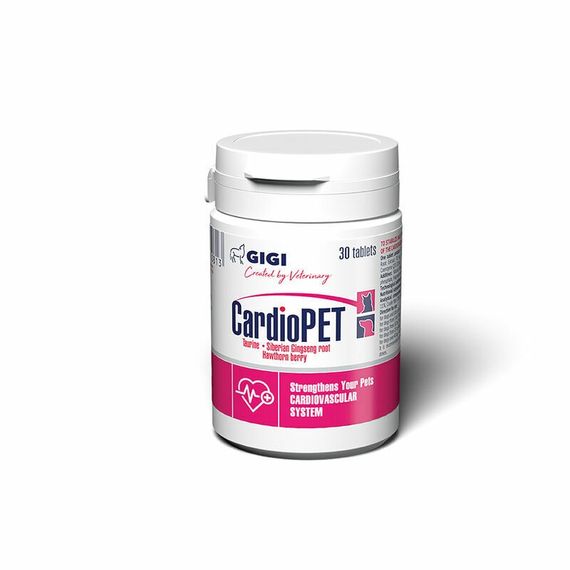 Витамины для здоровья сердца у собак и котов GiGi CardioPet, 30 табл
