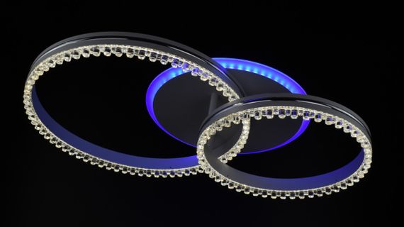 Люстра світлодіодна стельова LED світильник для квартири на стелю лед з пультом 26028 Білий 12х40х61 см. | Зображення 9
