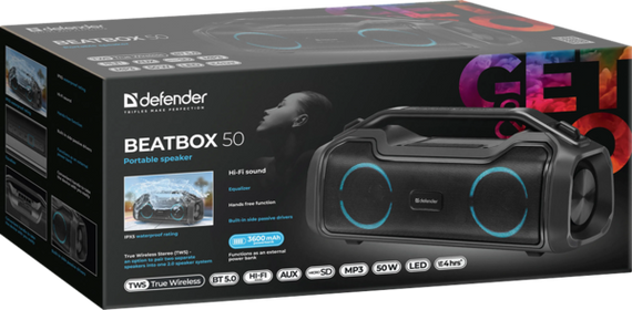Портативна акустика Defender Beatbox 50 Black (65950) | Зображення 6