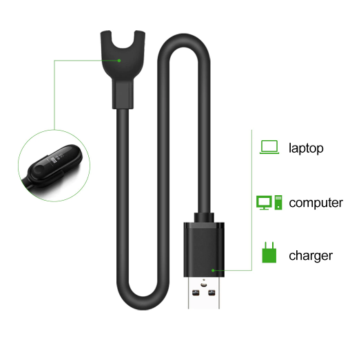 USB зарядний пристрій (кабель) Primo Mi Fit для Xiaomi Mi Band 3 | Зображення 4