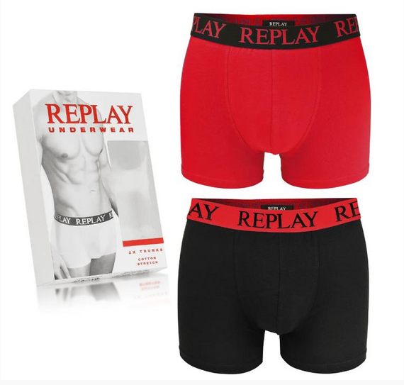 Чоловічі анатомічні труси боксери Replay (2 шт) | Зображення 1
