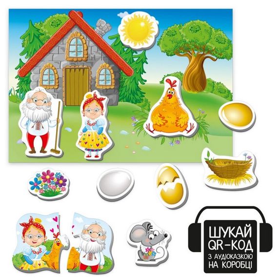 Дитячий розвивальний магнітний театр "Курочка Ряба" VT3206-39 з аудіоказкою Казкові голоси | Зображення 1