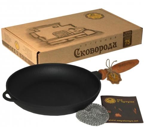 Сковорода чавунна "Наша Майстерня" Ø26см з дерев'яною ручкою | Зображення 1