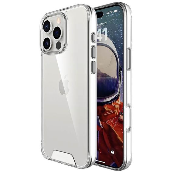 Чехол TPU Space Case transparent для Apple iPhone 16 Pro (6.3") Прозрачный | Зображення 3