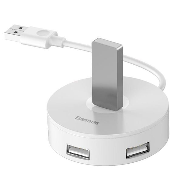 Перехідник HUB Baseus Round Box USB to USB 3.0 + 3USB 2.0 (CAHUB-F) Білий | Зображення 2