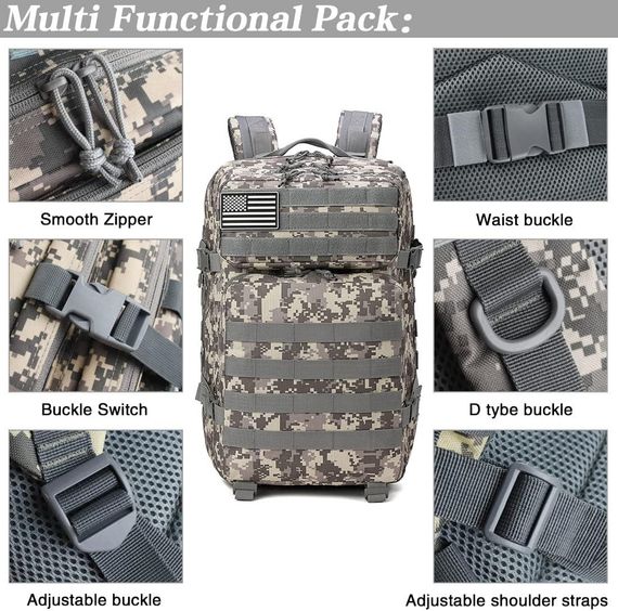 IdealForce Military Backpack 45L — рюкзак для служби, походів, виживання | Зображення 6