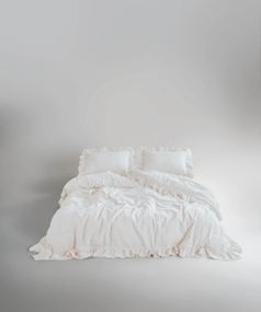 Постельное белье Limasso Stonewashed Exclusive Ranforse 200 х 220 см Snow White