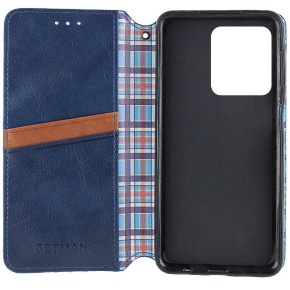 Шкіряний чохол-книжка GETMAN Cubic (PU) для ZTE Blade A55 4G Синій | Зображення 5